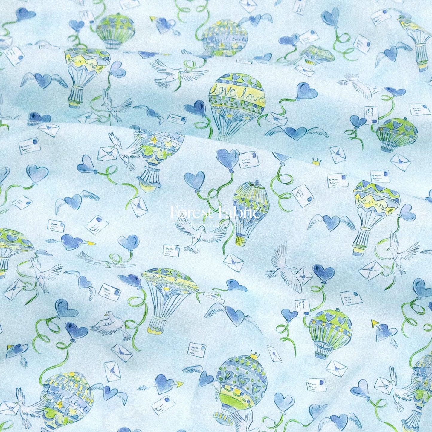 Liberty of London (Cotton Tana Lawn Fabric) - Love in the air - FO:REST Fabric 布恩堂Liberty fabrictana lawnjapanese fabricykk zipper