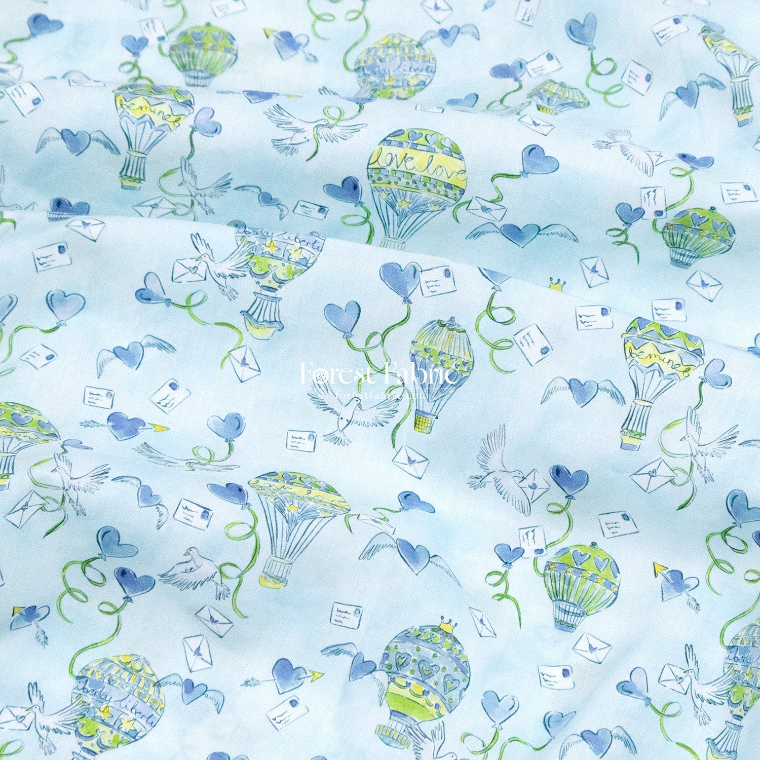 Liberty of London (Cotton Tana Lawn Fabric) - Love in the air - FO:REST Fabric 布恩堂Liberty fabrictana lawnjapanese fabricykk zipper