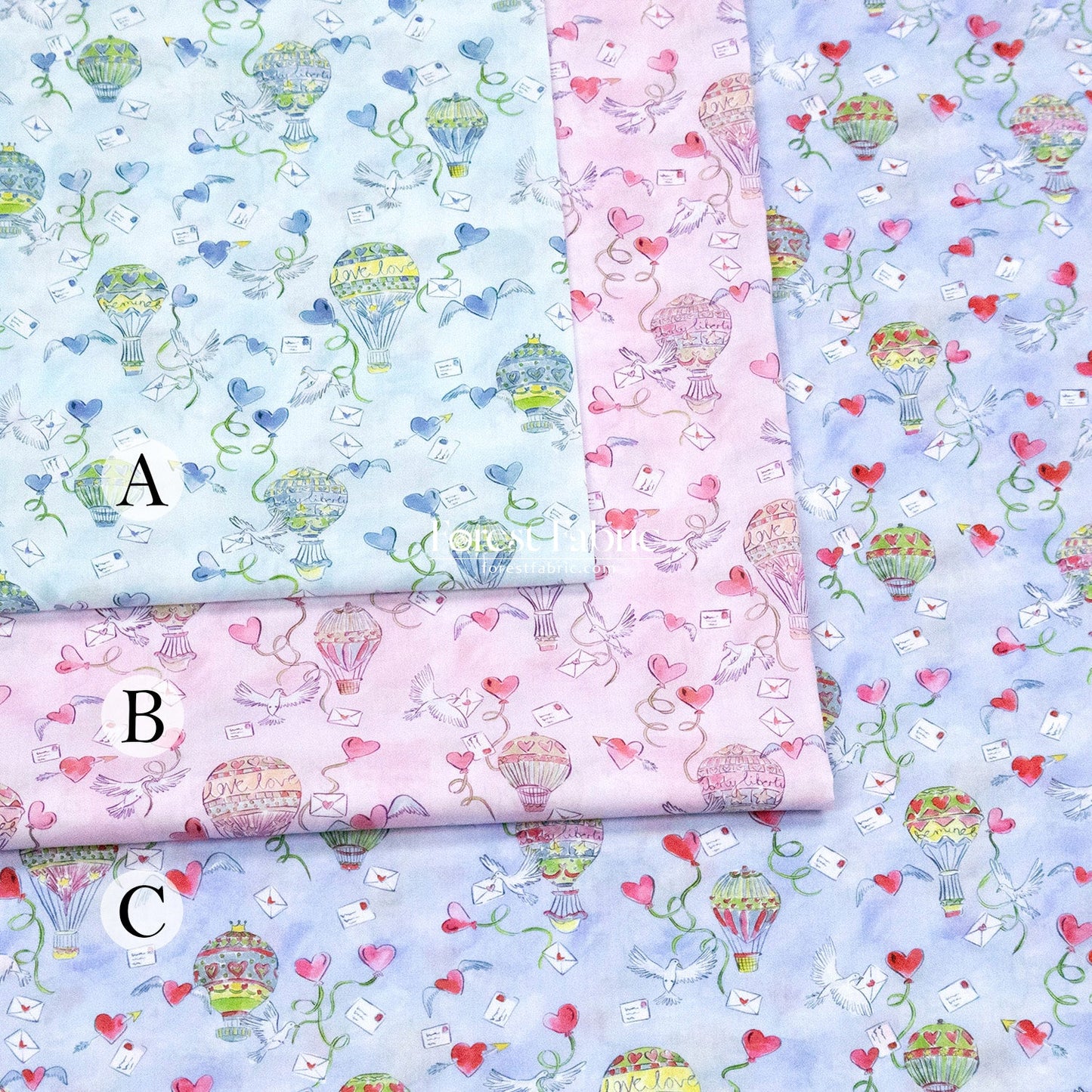 Liberty of London (Cotton Tana Lawn Fabric) - Love in the air - FO:REST Fabric 布恩堂Liberty fabrictana lawnjapanese fabricykk zipper