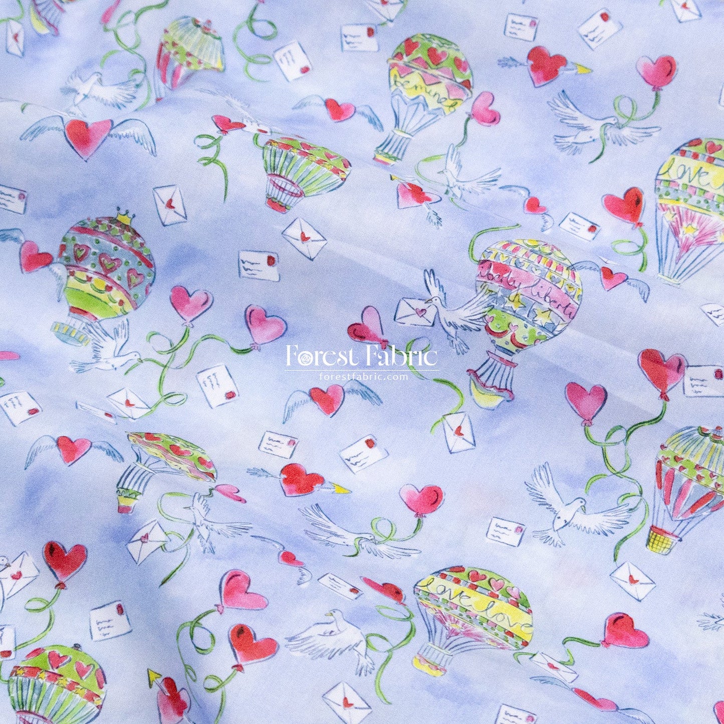 Liberty of London (Cotton Tana Lawn Fabric) - Love in the air - FO:REST Fabric 布恩堂Liberty fabrictana lawnjapanese fabricykk zipper