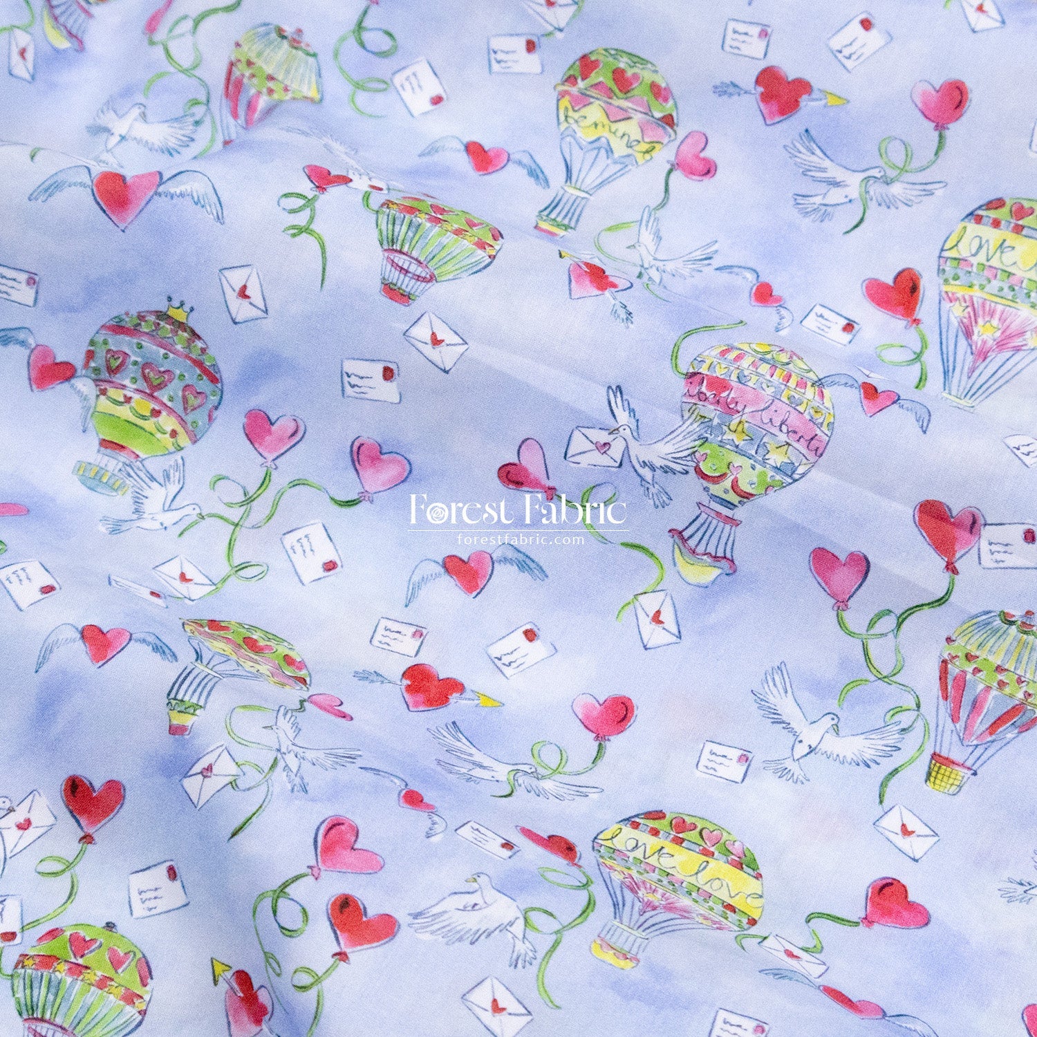 Liberty of London (Cotton Tana Lawn Fabric) - Love in the air - FO:REST Fabric 布恩堂Liberty fabrictana lawnjapanese fabricykk zipper