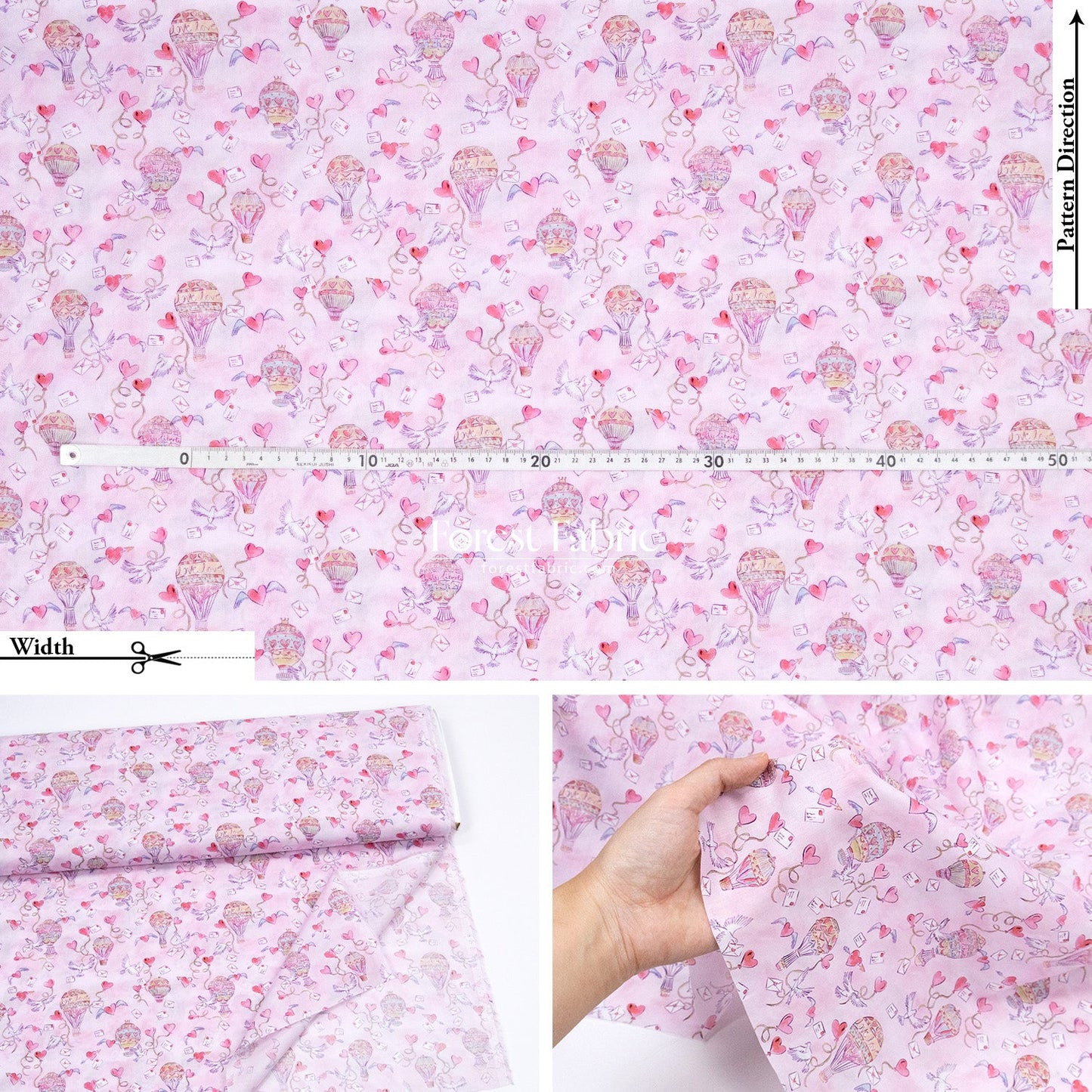 Liberty of London (Cotton Tana Lawn Fabric) - Love in the air - FO:REST Fabric 布恩堂Liberty fabrictana lawnjapanese fabricykk zipper