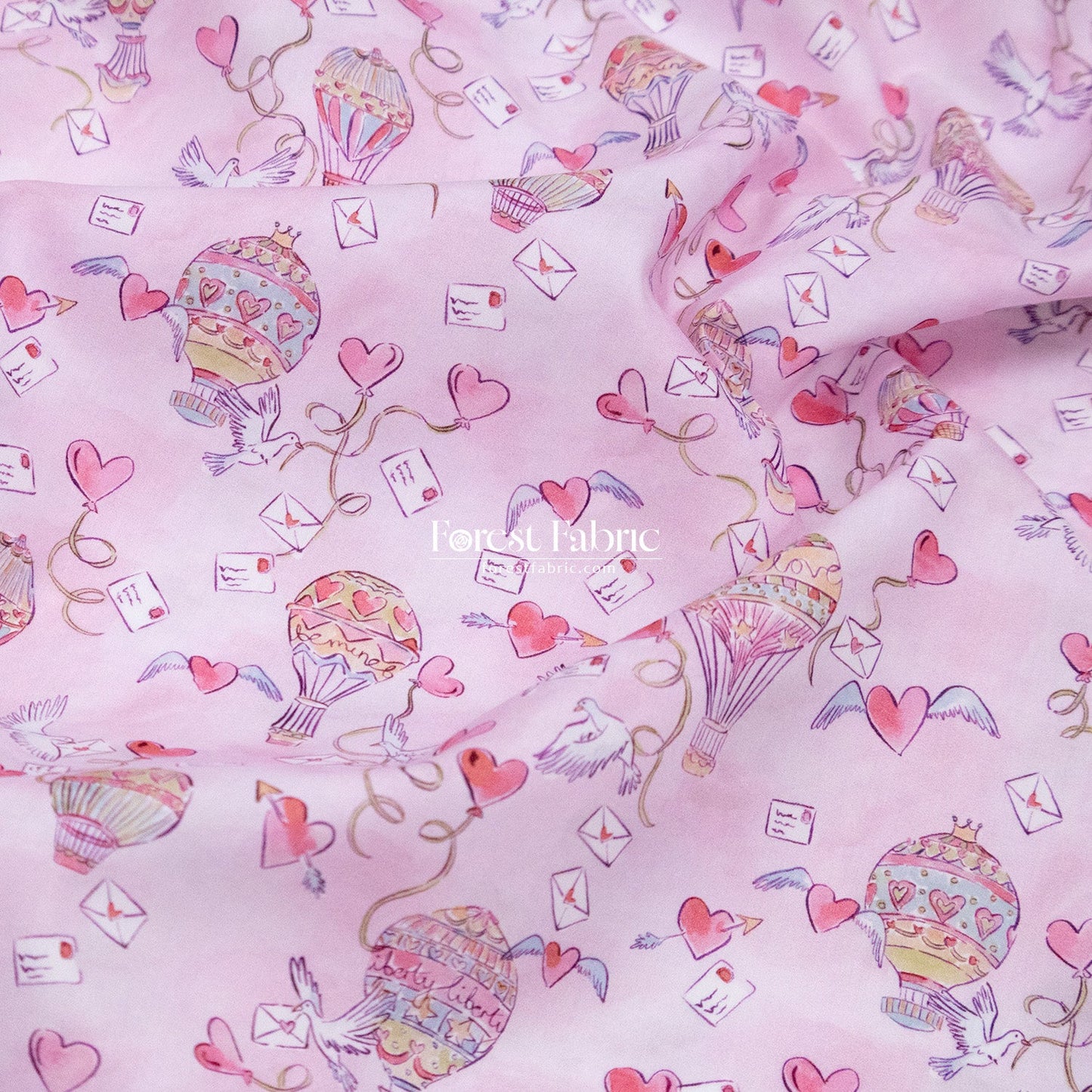 Liberty of London (Cotton Tana Lawn Fabric) - Love in the air - FO:REST Fabric 布恩堂Liberty fabrictana lawnjapanese fabricykk zipper
