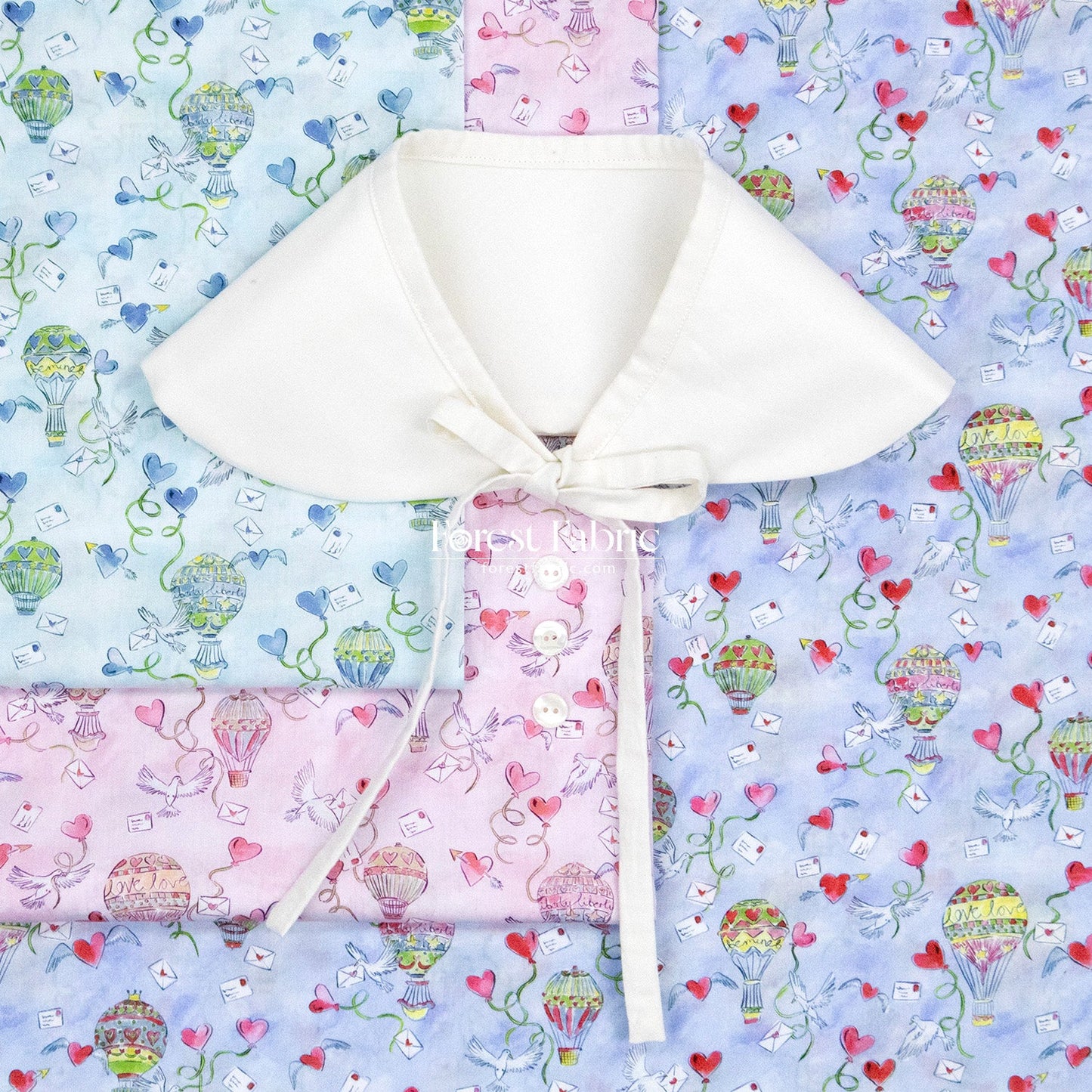 Liberty of London (Cotton Tana Lawn Fabric) - Love in the air - FO:REST Fabric 布恩堂Liberty fabrictana lawnjapanese fabricykk zipper