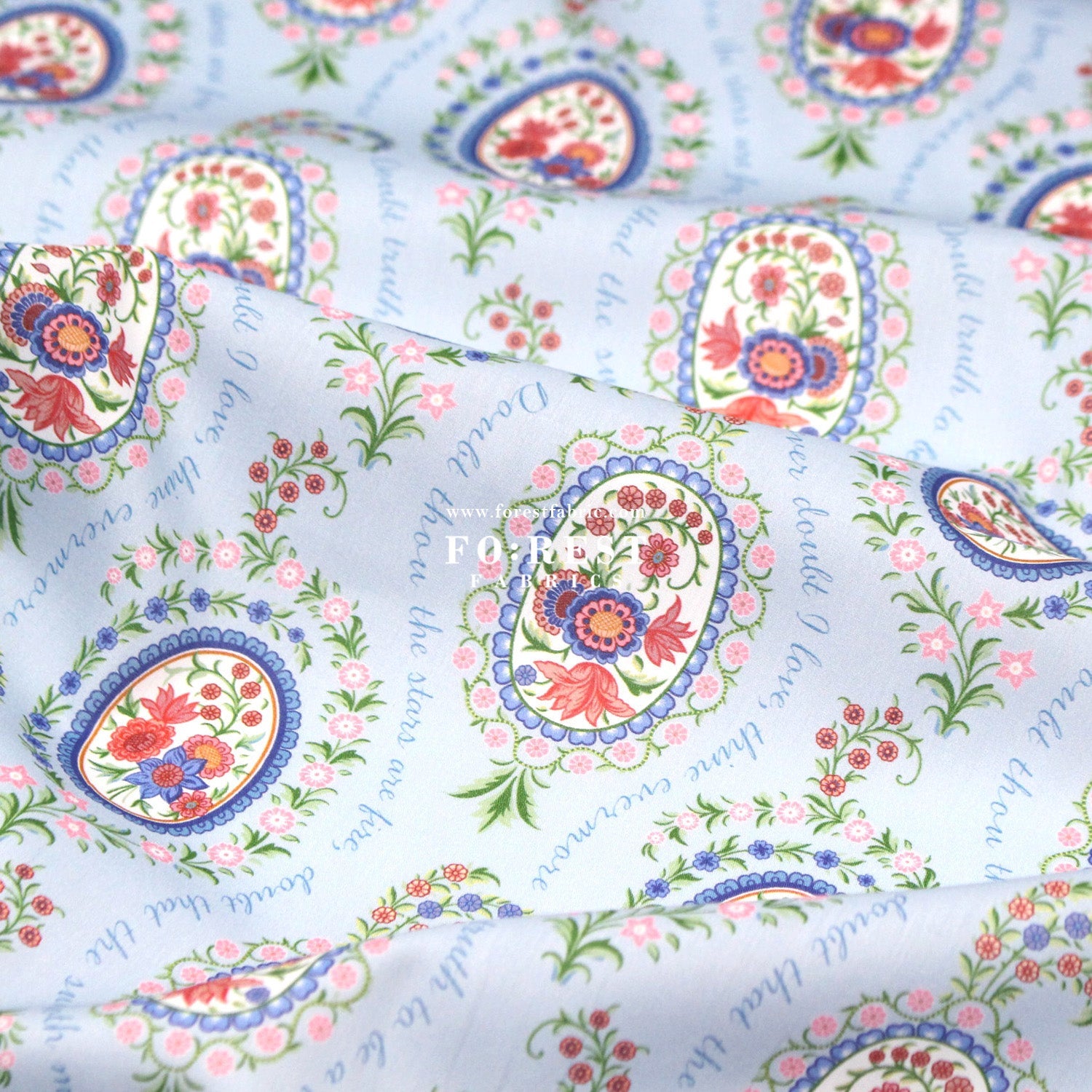 Liberty of London (Cotton Tana Lawn Fabric) - Love Poem - FO:REST Fabric 布恩堂Liberty fabrictana lawnjapanese fabricykk zipper