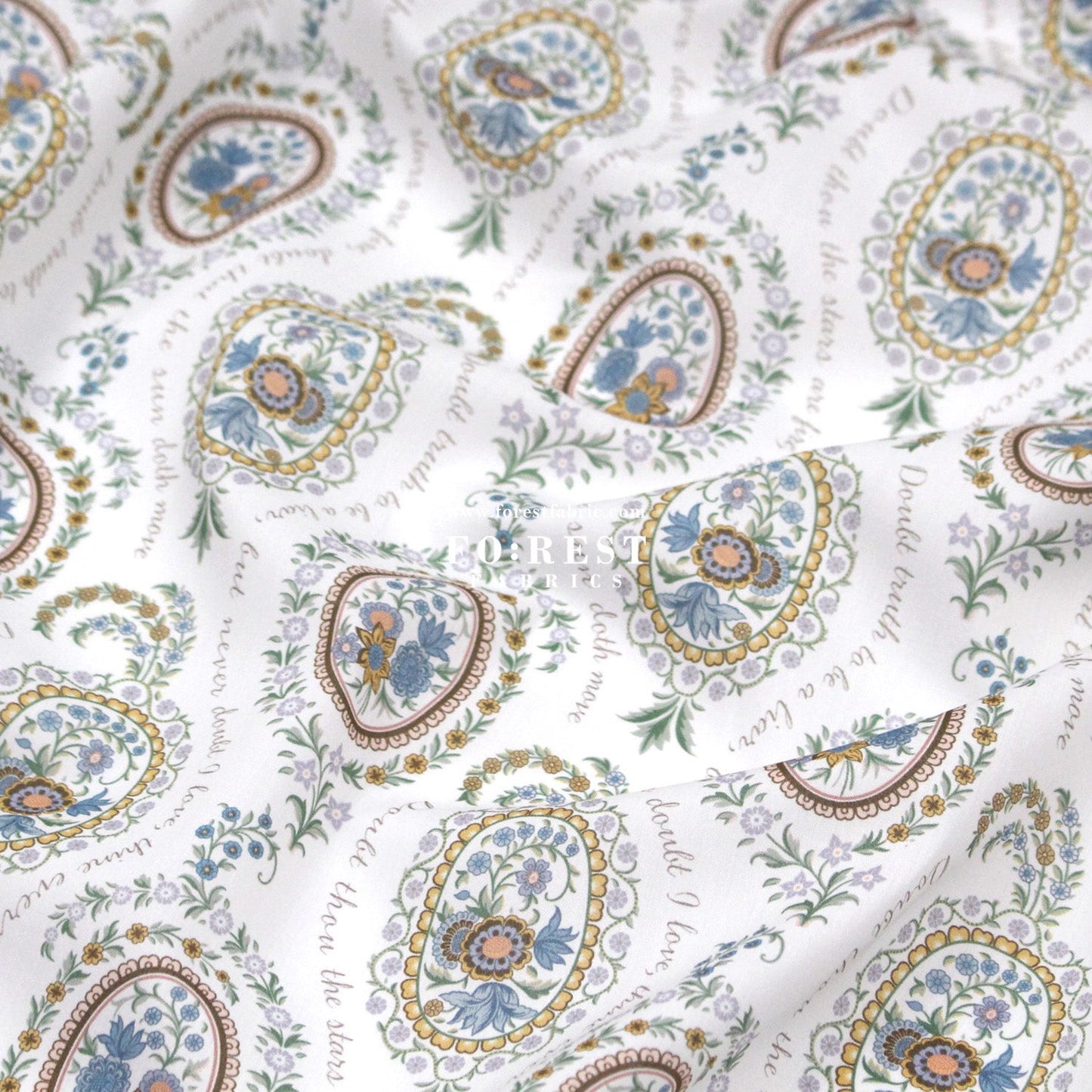 Liberty of London (Cotton Tana Lawn Fabric) - Love Poem - FO:REST Fabric 布恩堂Liberty fabrictana lawnjapanese fabricykk zipper