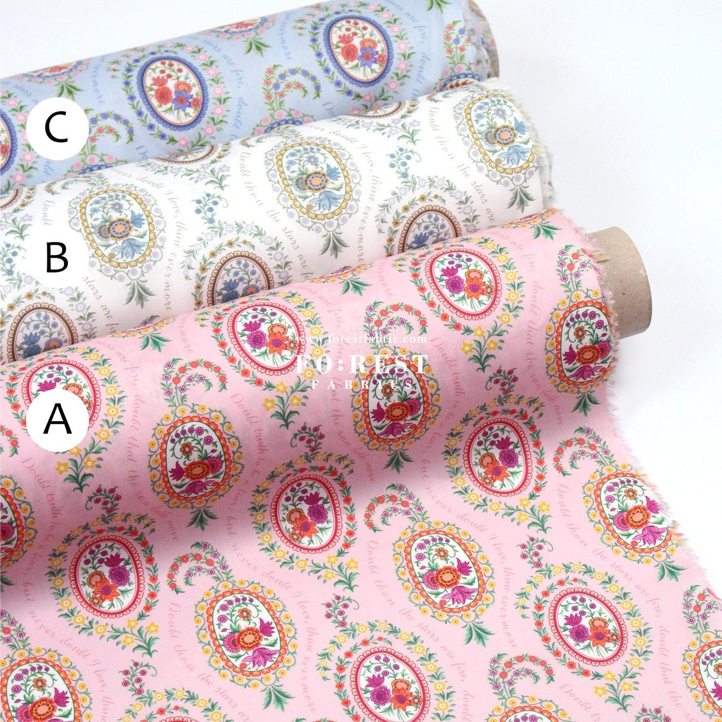 Liberty of London (Cotton Tana Lawn Fabric) - Love Poem - FO:REST Fabric 布恩堂Liberty fabrictana lawnjapanese fabricykk zipper