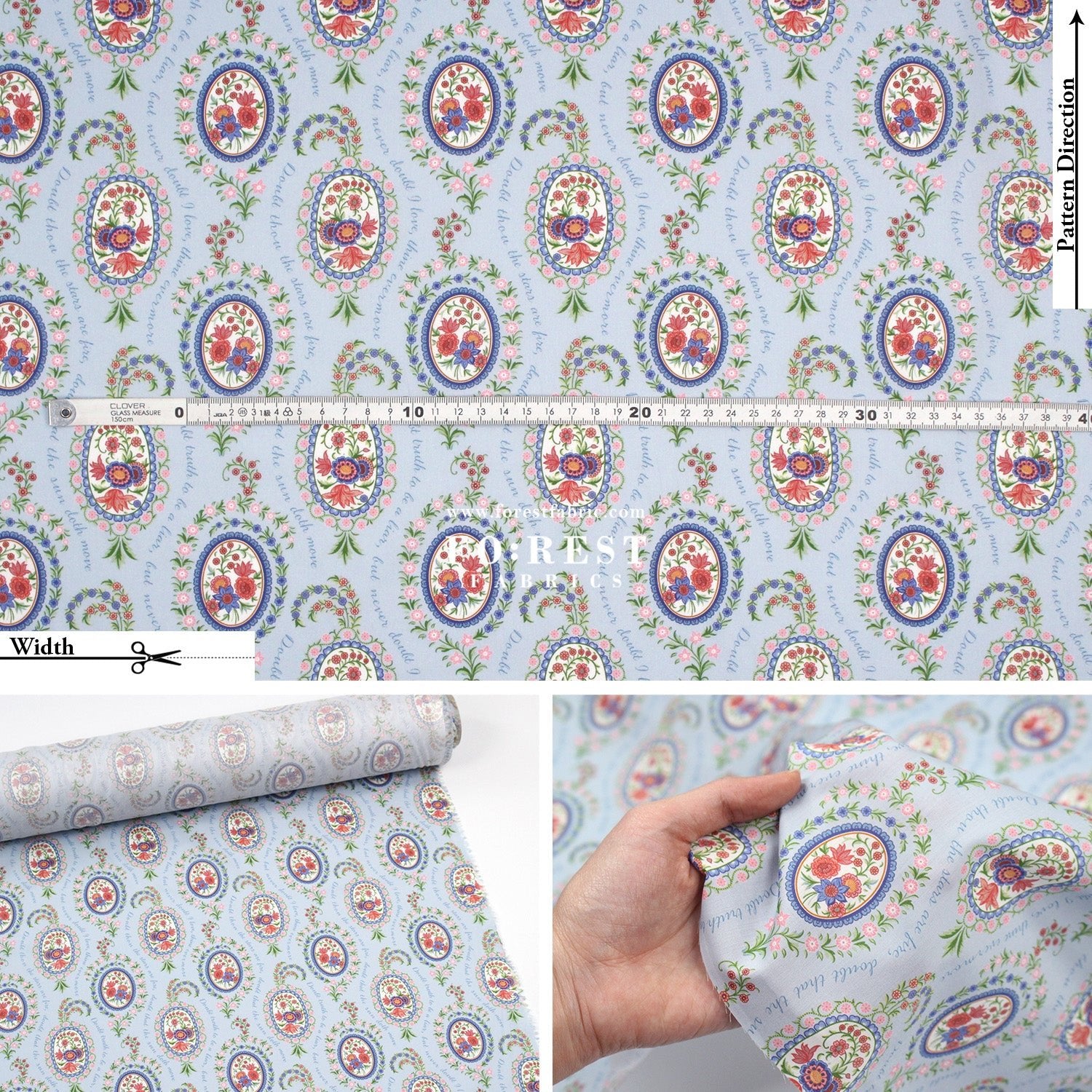 Liberty of London (Cotton Tana Lawn Fabric) - Love Poem - FO:REST Fabric 布恩堂Liberty fabrictana lawnjapanese fabricykk zipper