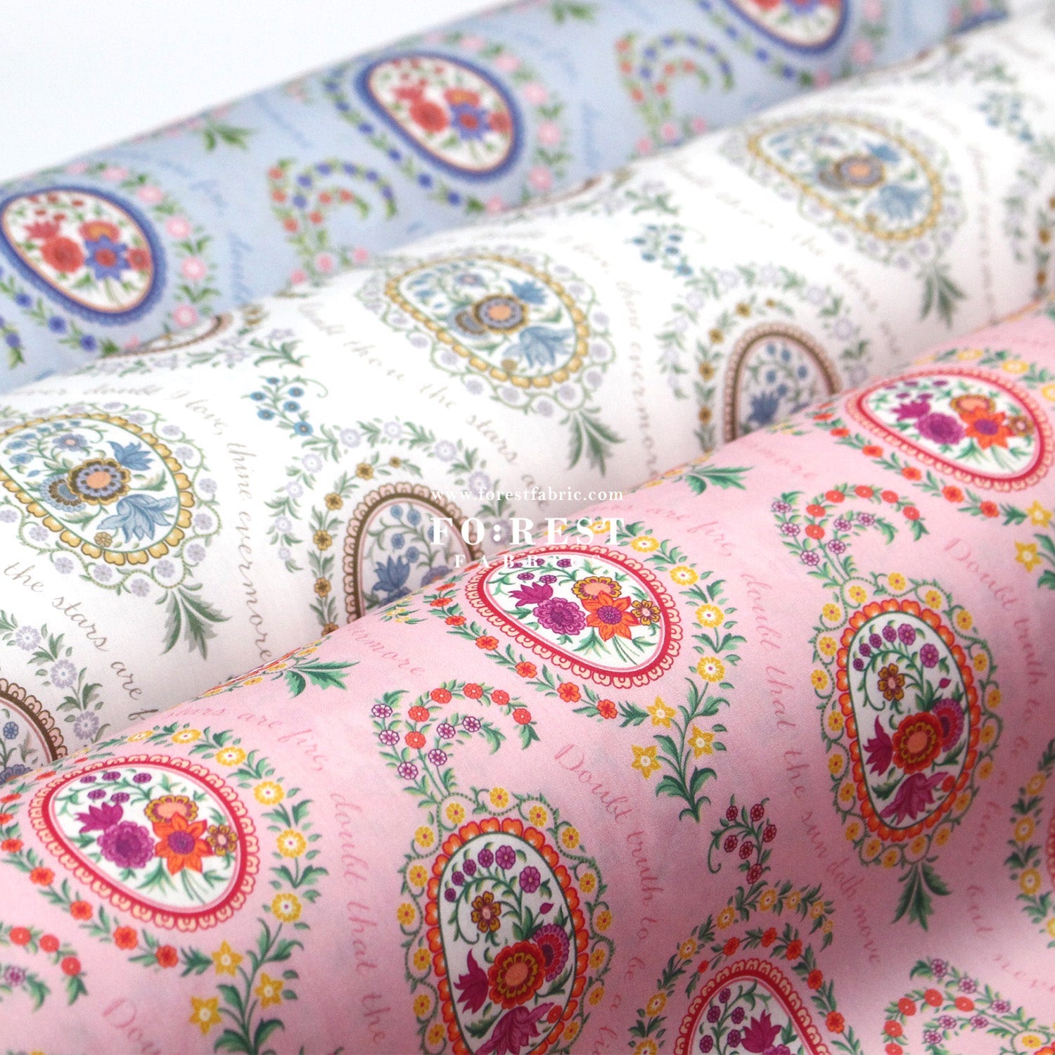 Liberty of London (Cotton Tana Lawn Fabric) - Love Poem - FO:REST Fabric 布恩堂Liberty fabrictana lawnjapanese fabricykk zipper