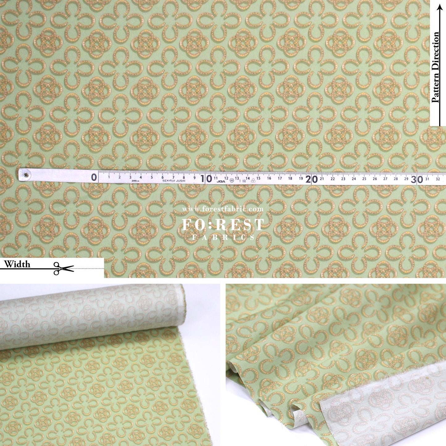 Liberty of London (Cotton Tana Lawn Fabric) - Lucky Horseshoe - FO:REST Fabric 布恩堂Liberty fabrictana lawnjapanese fabricykk zipper
