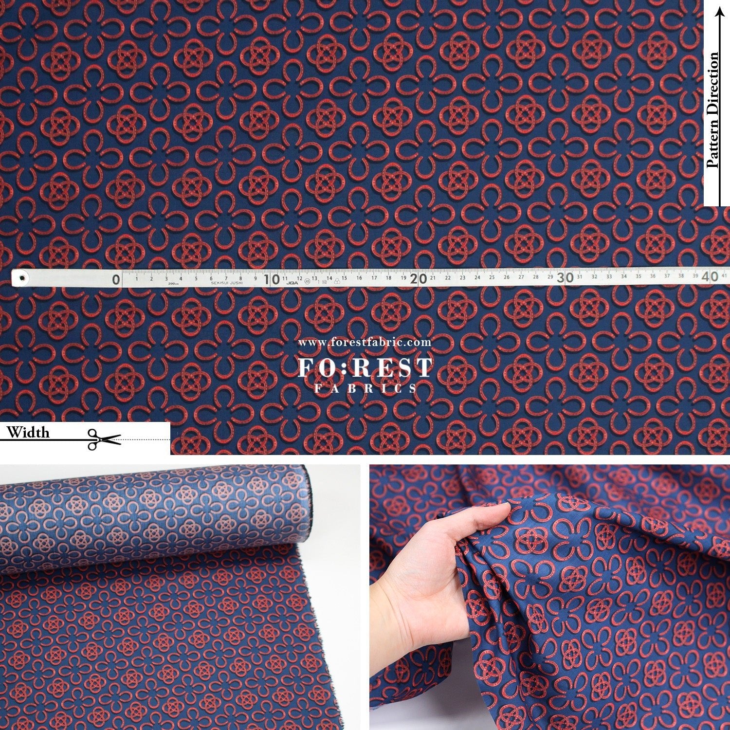 Liberty of London (Cotton Tana Lawn Fabric) - Lucky Horseshoe - FO:REST Fabric 布恩堂Liberty fabrictana lawnjapanese fabricykk zipper