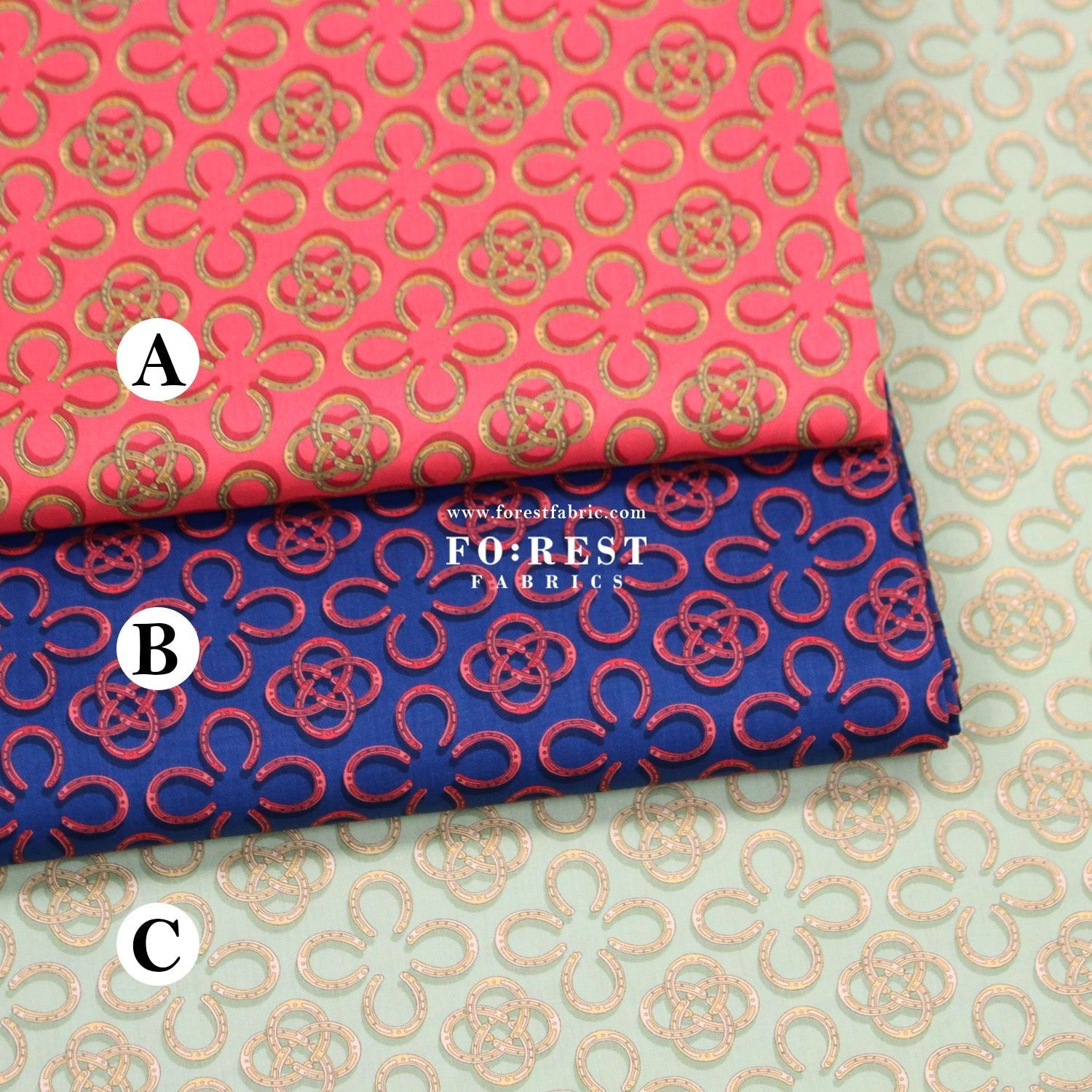 Liberty of London (Cotton Tana Lawn Fabric) - Lucky Horseshoe - FO:REST Fabric 布恩堂Liberty fabrictana lawnjapanese fabricykk zipper