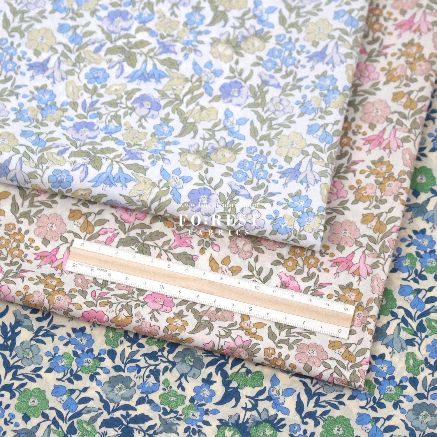 Liberty of London (Cotton Tana Lawn Fabric) - Mamie - FO:REST Fabric 布恩堂Liberty fabrictana lawnjapanese fabricykk zipper
