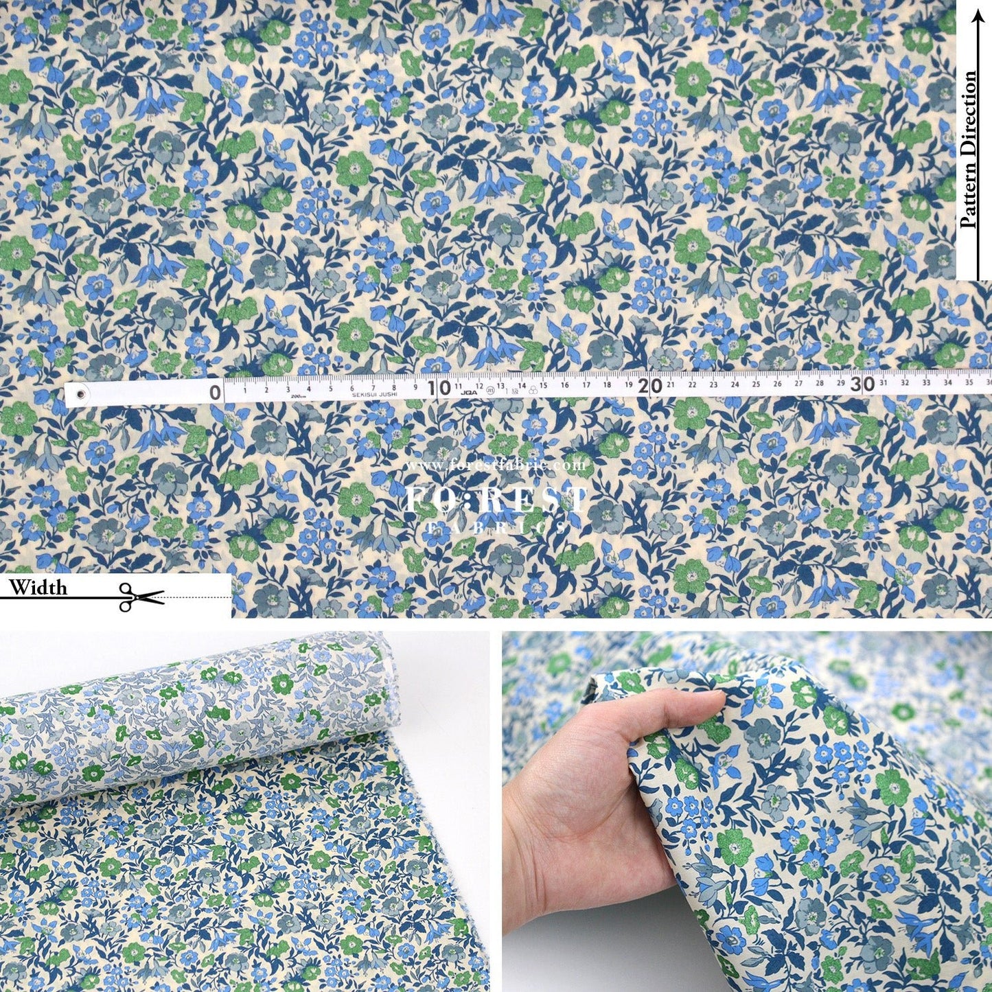 Liberty of London (Cotton Tana Lawn Fabric) - Mamie - FO:REST Fabric 布恩堂Liberty fabrictana lawnjapanese fabricykk zipper