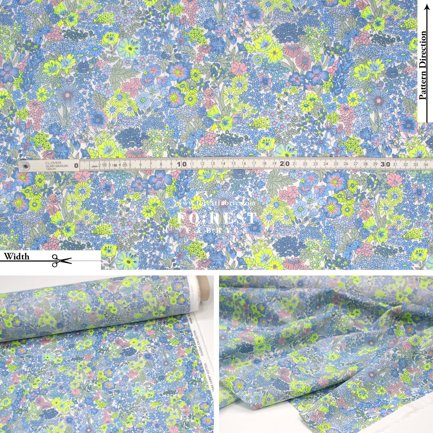 Liberty of London (Cotton Tana Lawn Fabric) - Margaret annie N - FO:REST Fabric 布恩堂Liberty fabrictana lawnjapanese fabricykk zipper
