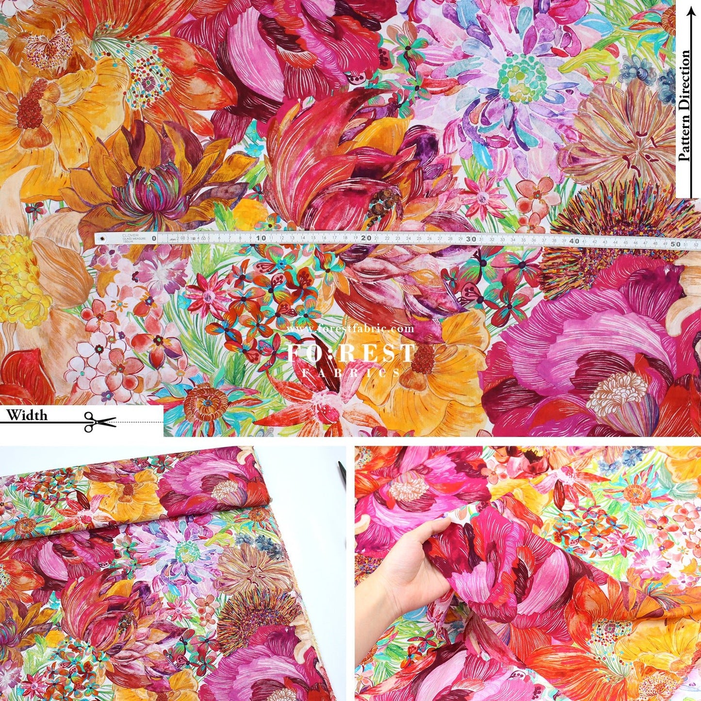 Liberty of London (Cotton Tana Lawn Fabric) - Marina Seaflower A - FO:REST Fabric 布恩堂Liberty fabrictana lawnjapanese fabricykk zipper