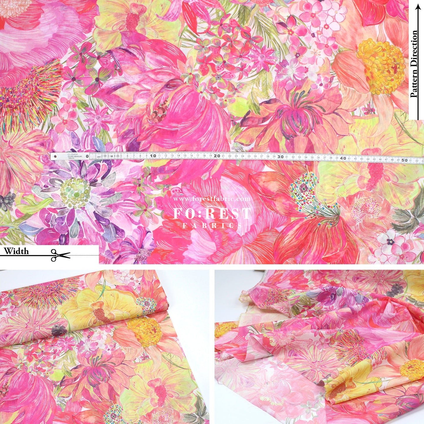 Liberty of London (Cotton Tana Lawn Fabric) - Marina Seaflower C - FO:REST Fabric 布恩堂Liberty fabrictana lawnjapanese fabricykk zipper