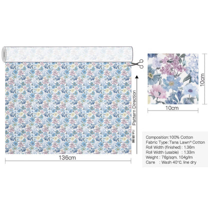 Liberty of London (Cotton Tana Lawn Fabric) - Marina's Walk - FO:REST Fabric 布恩堂Liberty fabrictana lawnjapanese fabricykk zipper
