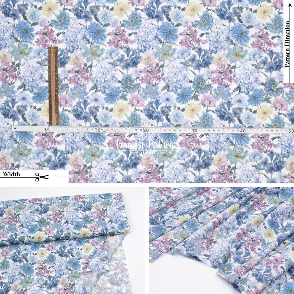 Liberty of London (Cotton Tana Lawn Fabric) - Marina's Walk - FO:REST Fabric 布恩堂Liberty fabrictana lawnjapanese fabricykk zipper
