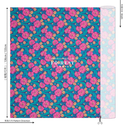 Liberty of London (Cotton Tana Lawn Fabric) - Maud's poseyA - FO:REST Fabric 布恩堂Liberty fabrictana lawnjapanese fabricykk zipper