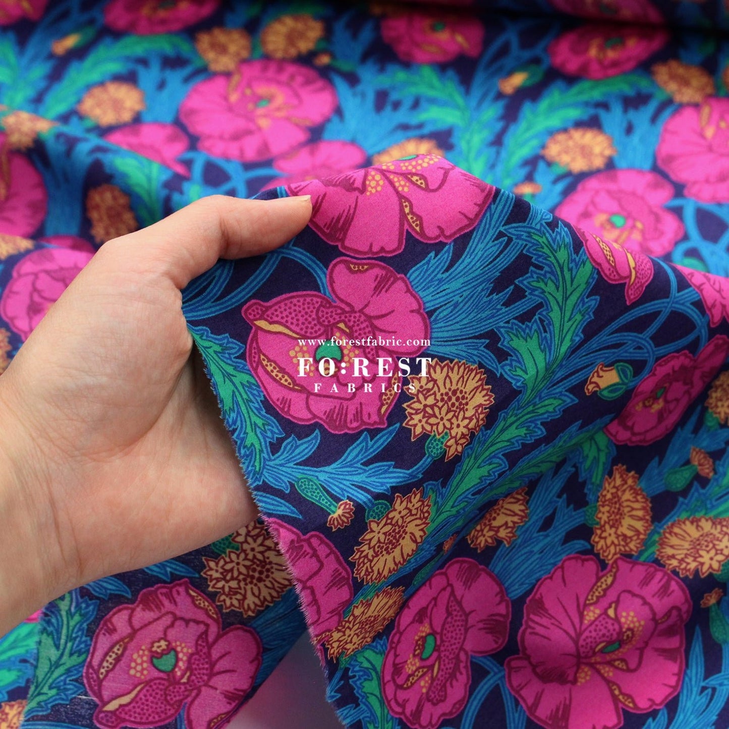 Liberty of London (Cotton Tana Lawn Fabric) - Maud's poseyA - FO:REST Fabric 布恩堂Liberty fabrictana lawnjapanese fabricykk zipper