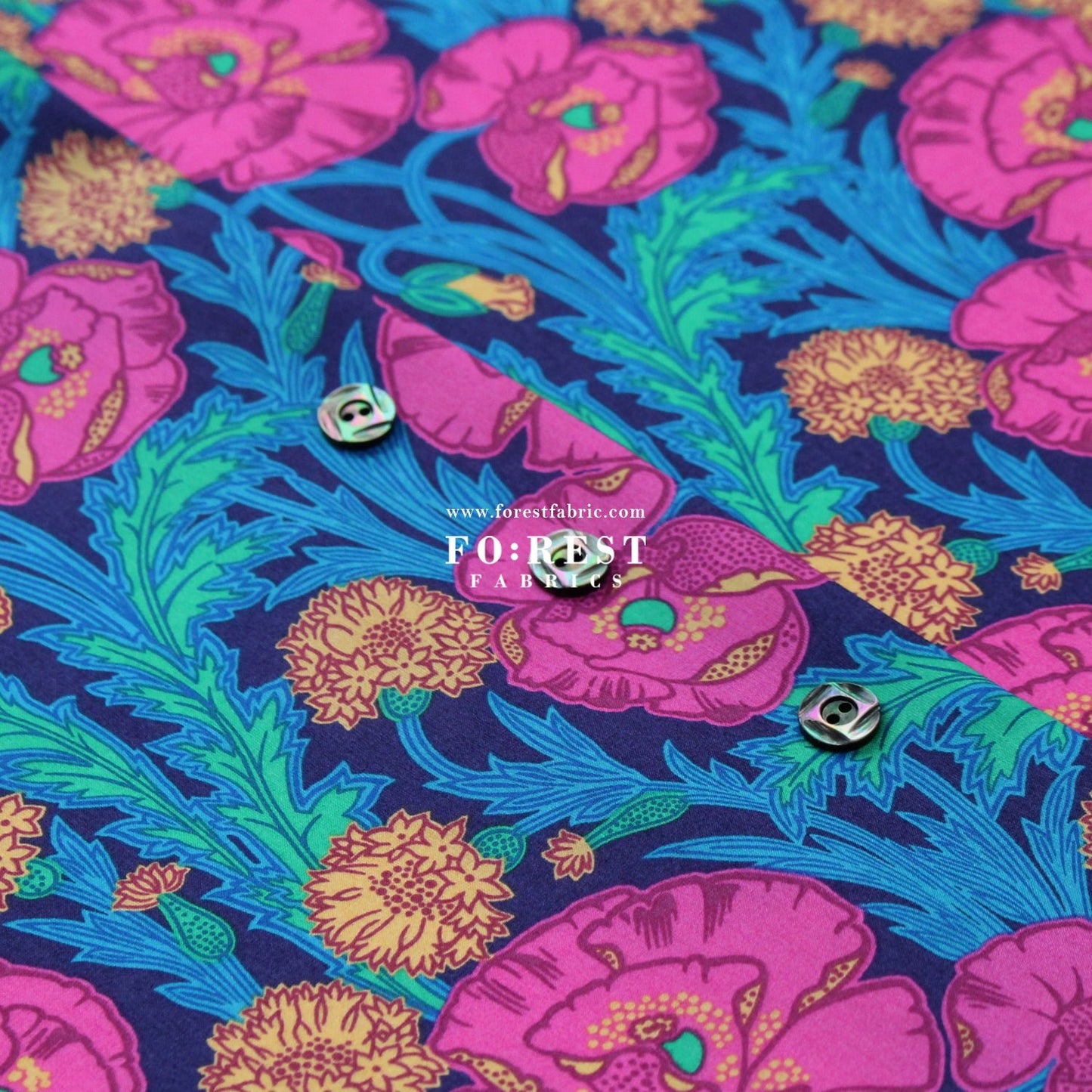 Liberty of London (Cotton Tana Lawn Fabric) - Maud's poseyA - FO:REST Fabric 布恩堂Liberty fabrictana lawnjapanese fabricykk zipper