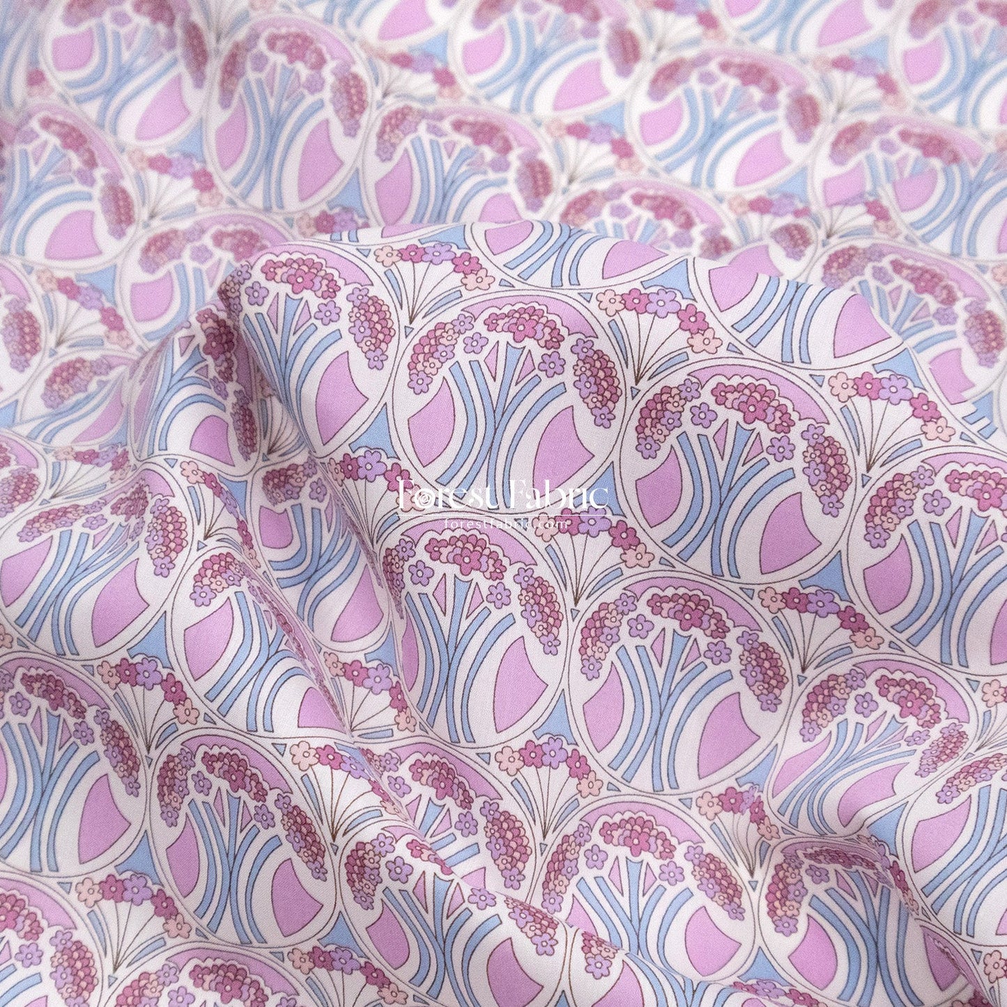 Liberty of London (Cotton Tana Lawn Fabric) - Mauverina - FO:REST Fabric 布恩堂Liberty fabrictana lawnjapanese fabricykk zipper