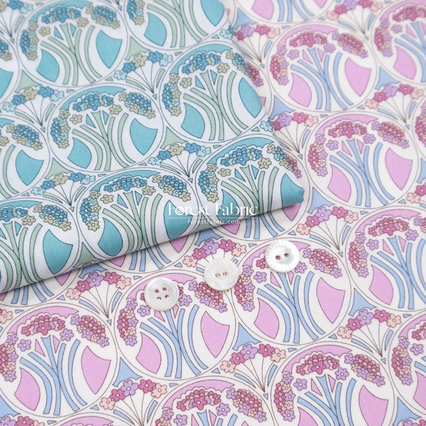 Liberty of London (Cotton Tana Lawn Fabric) - Mauverina - FO:REST Fabric 布恩堂Liberty fabrictana lawnjapanese fabricykk zipper
