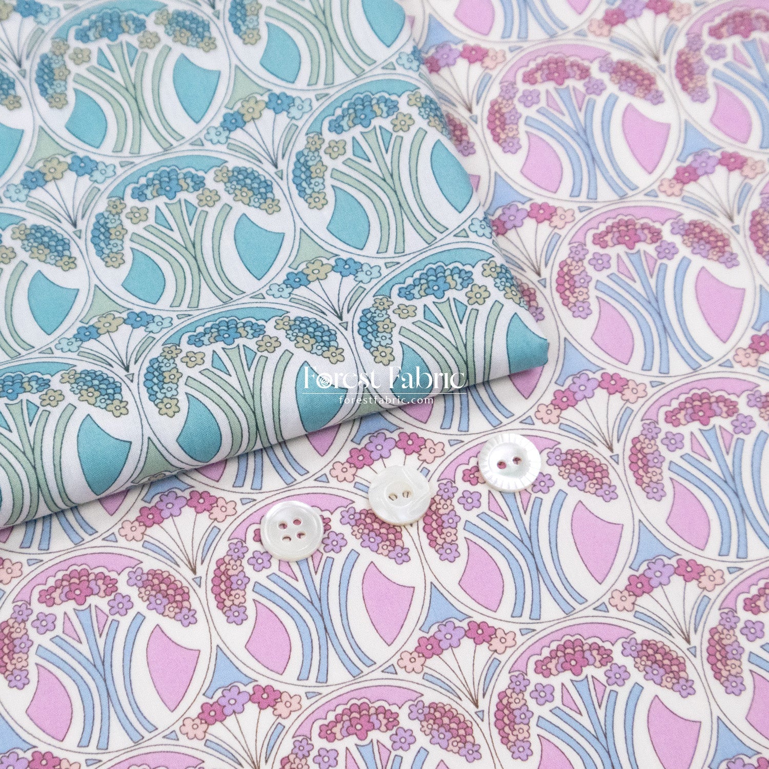 Liberty of London (Cotton Tana Lawn Fabric) - Mauverina - FO:REST Fabric 布恩堂Liberty fabrictana lawnjapanese fabricykk zipper