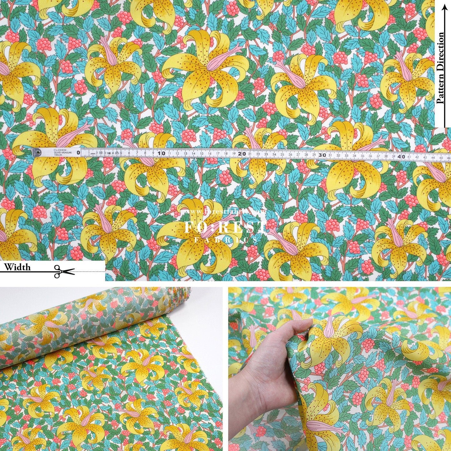 Liberty of London (Cotton Tana Lawn Fabric) - Mawson MelBury - FO:REST Fabric 布恩堂Liberty fabrictana lawnjapanese fabricykk zipper
