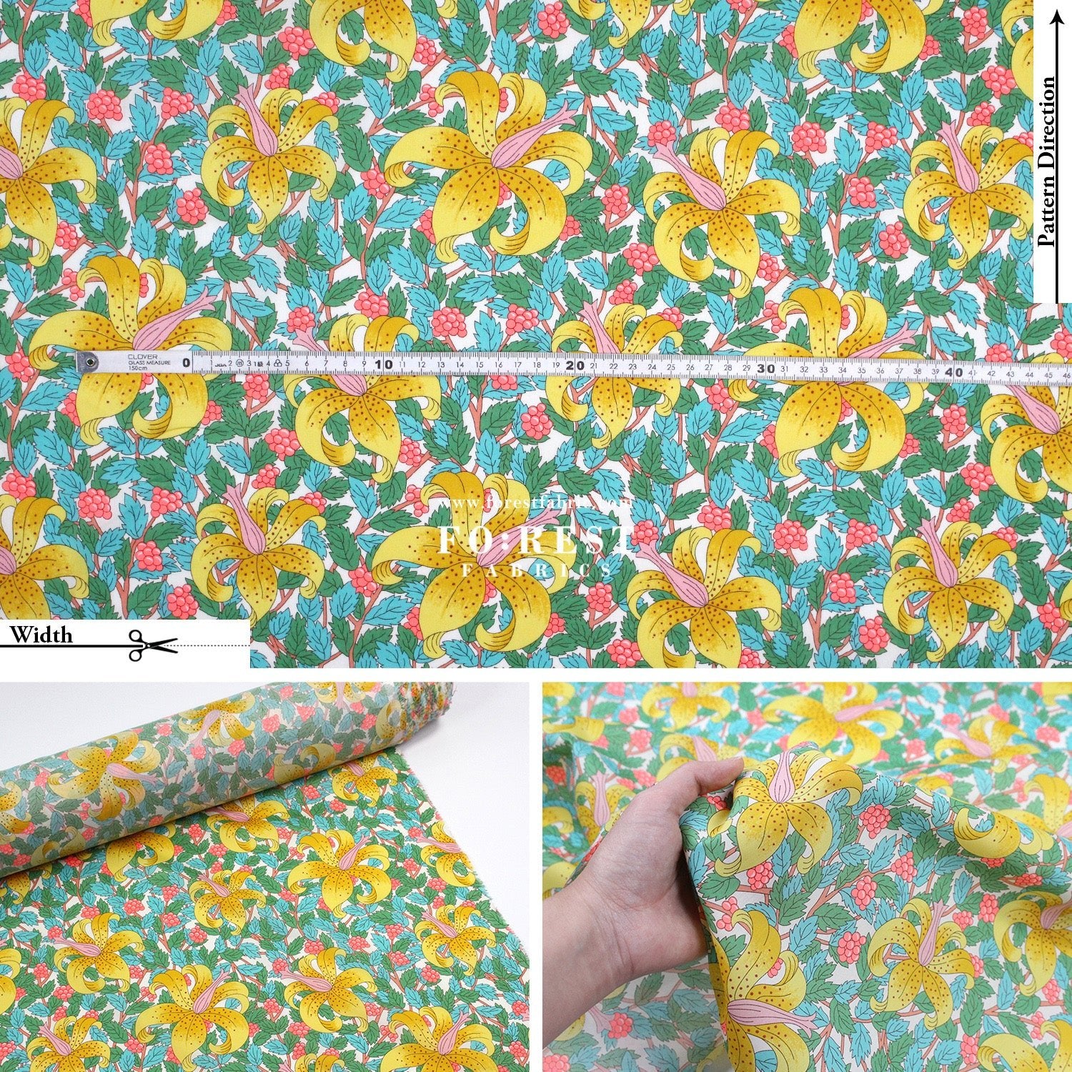 Liberty of London (Cotton Tana Lawn Fabric) - Mawson MelBury - FO:REST Fabric 布恩堂Liberty fabrictana lawnjapanese fabricykk zipper