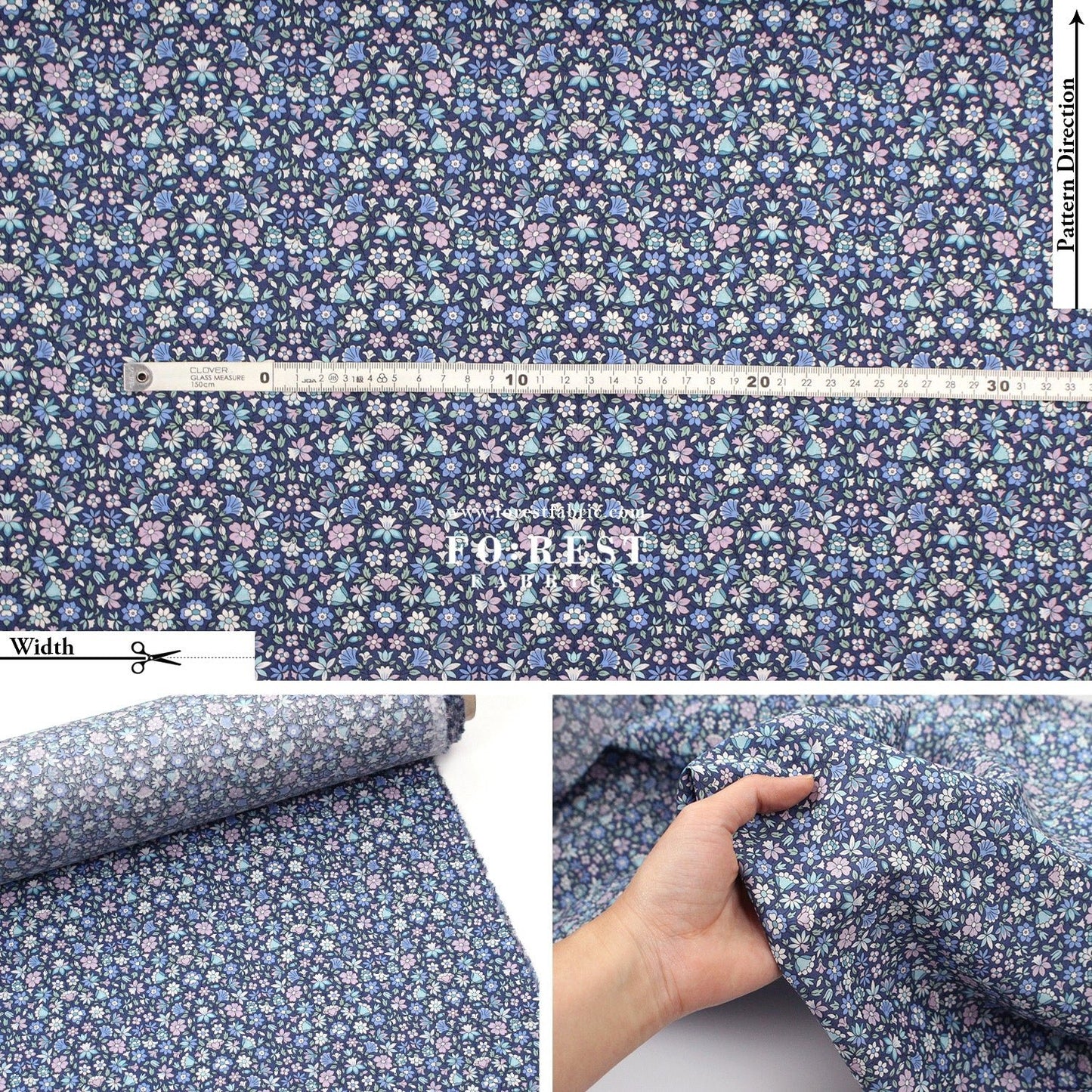 Liberty of London (Cotton Tana Lawn Fabric) - MEERA - FO:REST Fabric 布恩堂Liberty fabrictana lawnjapanese fabricykk zipper