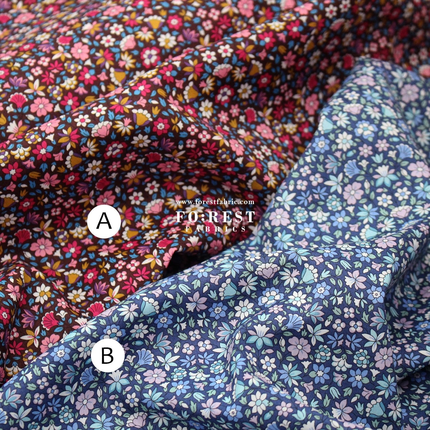 Liberty of London (Cotton Tana Lawn Fabric) - MEERA - FO:REST Fabric 布恩堂Liberty fabrictana lawnjapanese fabricykk zipper