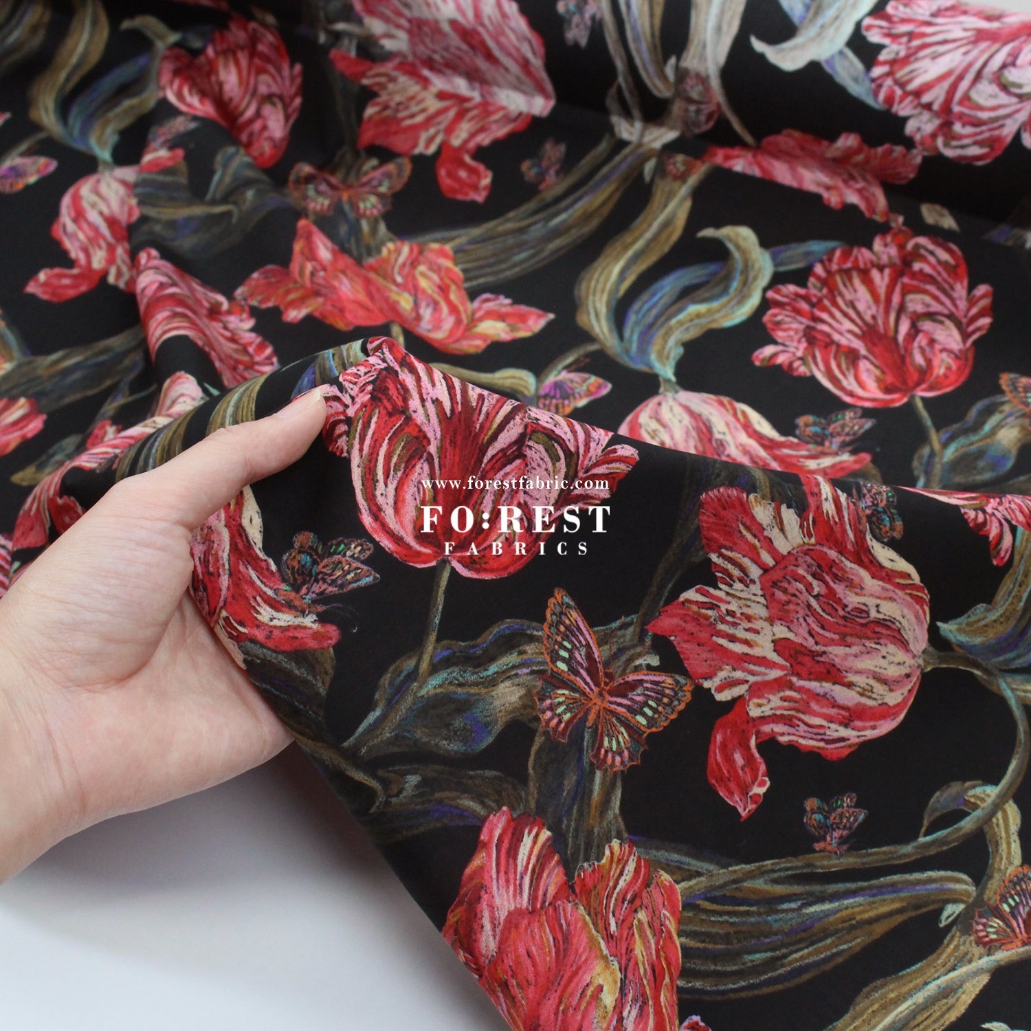 Liberty of London (Cotton Tana Lawn Fabric) - Midnight Sketch A - FO:REST Fabric 布恩堂Liberty fabrictana lawnjapanese fabricykk zipper