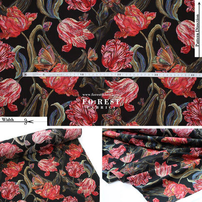 Liberty of London (Cotton Tana Lawn Fabric) - Midnight Sketch A - FO:REST Fabric 布恩堂Liberty fabrictana lawnjapanese fabricykk zipper