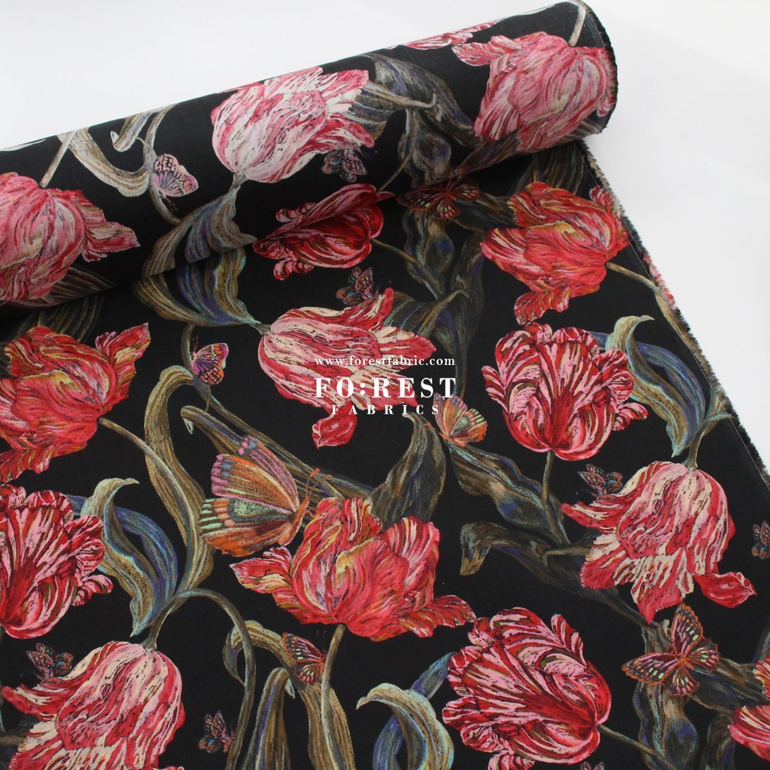 Liberty of London (Cotton Tana Lawn Fabric) - Midnight Sketch A - FO:REST Fabric 布恩堂Liberty fabrictana lawnjapanese fabricykk zipper