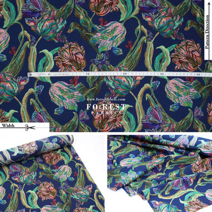 Liberty of London (Cotton Tana Lawn Fabric) - Midnight Sketch B - FO:REST Fabric 布恩堂Liberty fabrictana lawnjapanese fabricykk zipper