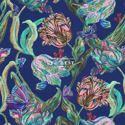 Liberty of London (Cotton Tana Lawn Fabric) - Midnight Sketch B - FO:REST Fabric 布恩堂Liberty fabrictana lawnjapanese fabricykk zipper
