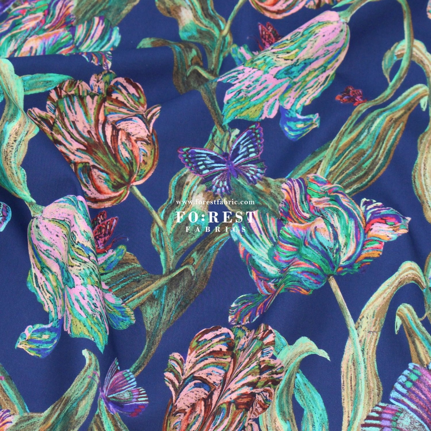 Liberty of London (Cotton Tana Lawn Fabric) - Midnight Sketch B - FO:REST Fabric 布恩堂Liberty fabrictana lawnjapanese fabricykk zipper