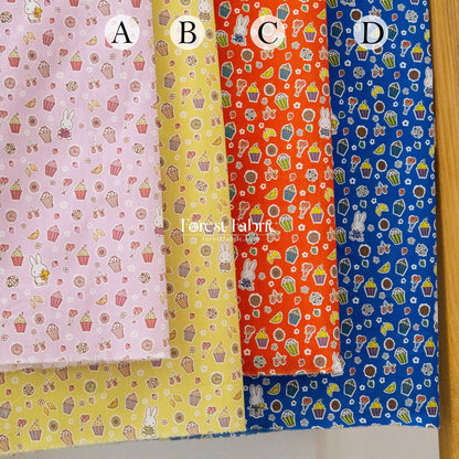 Liberty of London (Cotton Tana Lawn Fabric) - Miffy A SWEET BIRTHDAY - FO:REST Fabric 布恩堂Liberty fabrictana lawnjapanese fabricykk zipper