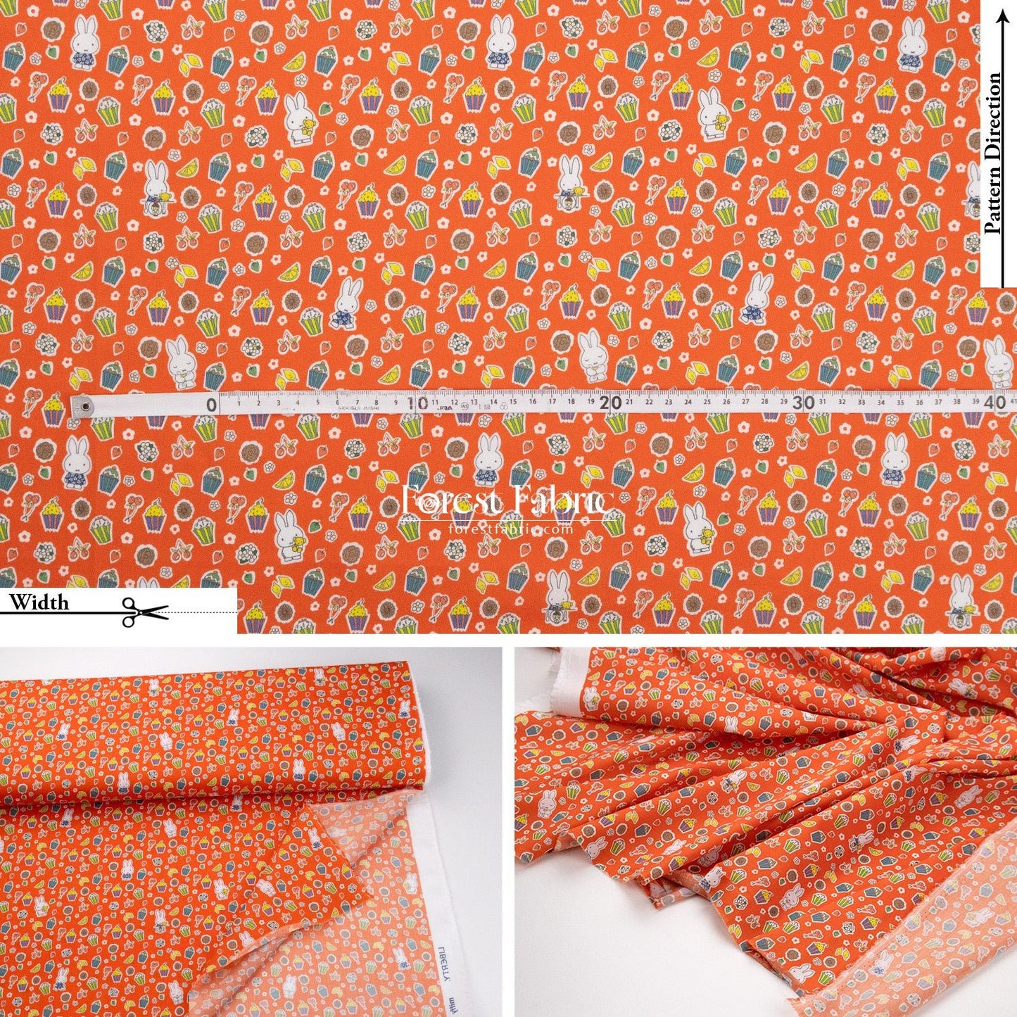 Liberty of London (Cotton Tana Lawn Fabric) - Miffy A SWEET BIRTHDAY - FO:REST Fabric 布恩堂Liberty fabrictana lawnjapanese fabricykk zipper