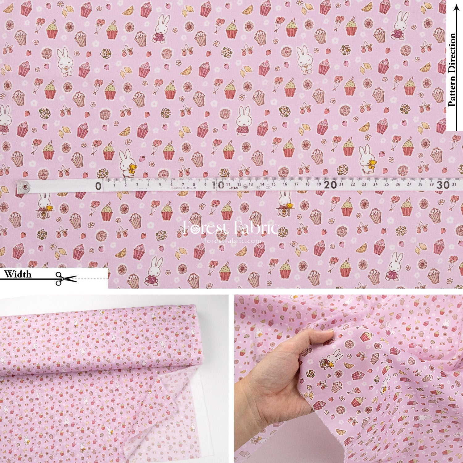 Liberty of London (Cotton Tana Lawn Fabric) - Miffy A SWEET BIRTHDAY - FO:REST Fabric 布恩堂Liberty fabrictana lawnjapanese fabricykk zipper