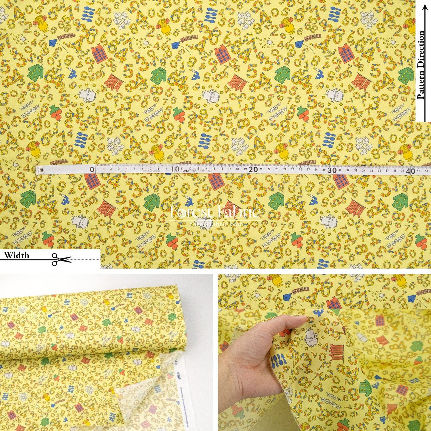Liberty of London (Cotton Tana Lawn Fabric) - Miffy COUNTING - FO:REST Fabric 布恩堂Liberty fabrictana lawnjapanese fabricykk zipper