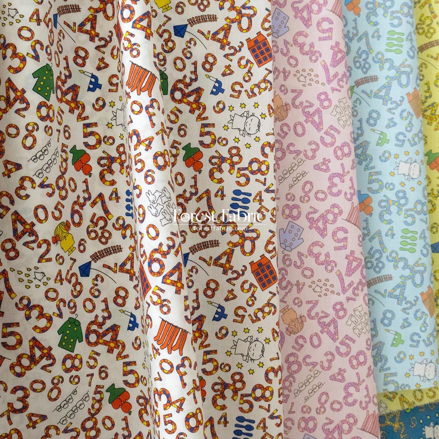 Liberty of London (Cotton Tana Lawn Fabric) - Miffy COUNTING - FO:REST Fabric 布恩堂Liberty fabrictana lawnjapanese fabricykk zipper