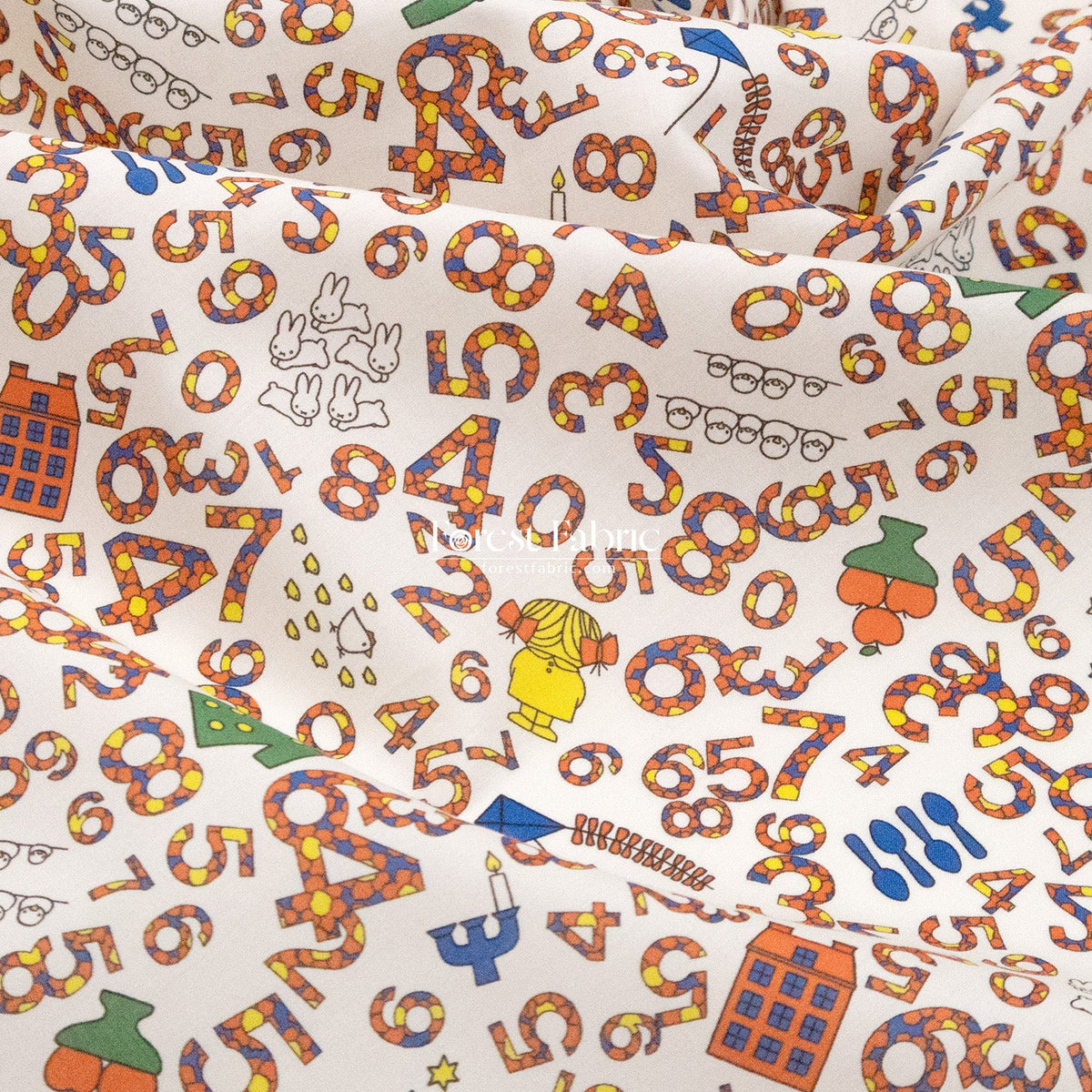 Liberty of London (Cotton Tana Lawn Fabric) - Miffy COUNTING - FO:REST Fabric 布恩堂Liberty fabrictana lawnjapanese fabricykk zipper
