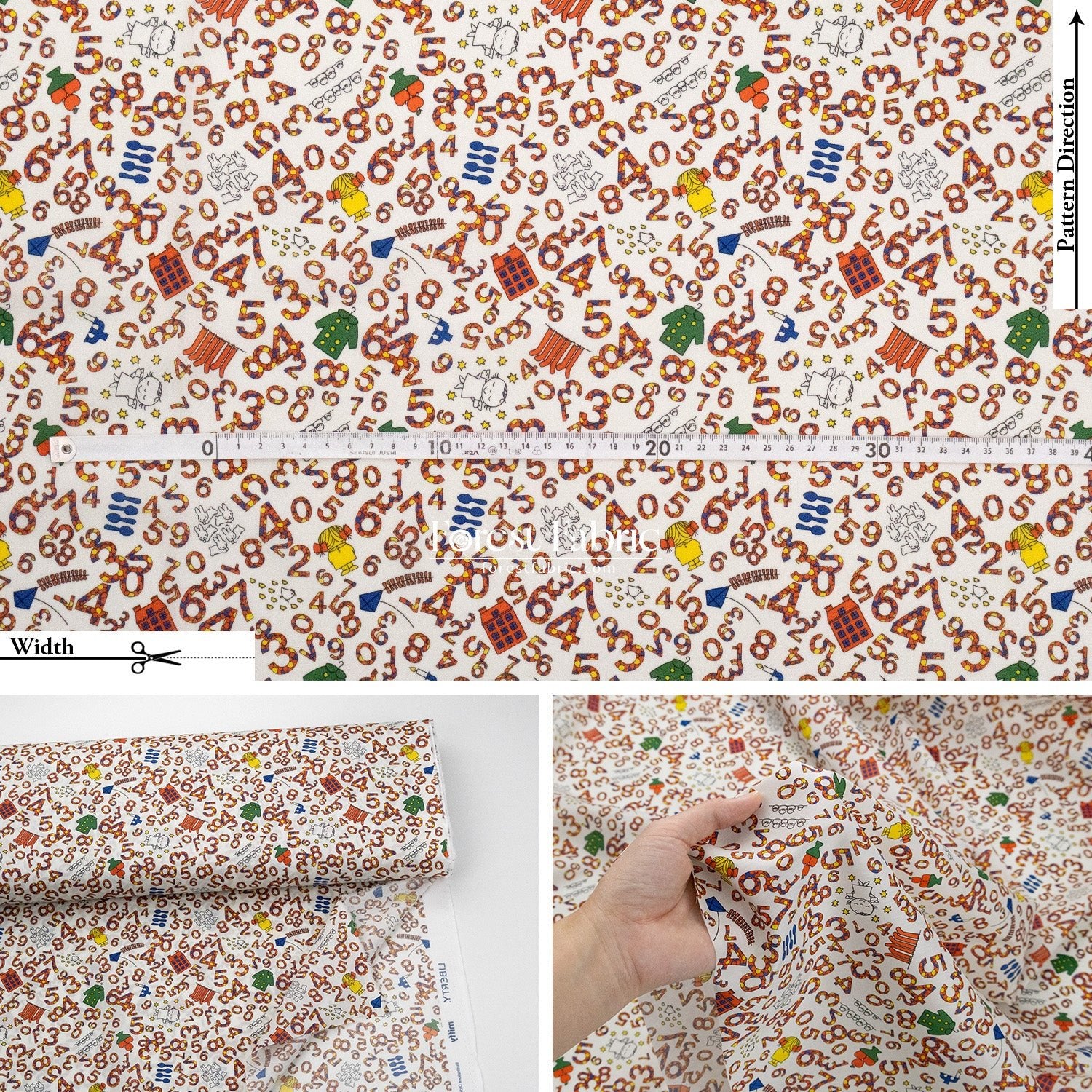 Liberty of London (Cotton Tana Lawn Fabric) - Miffy COUNTING - FO:REST Fabric 布恩堂Liberty fabrictana lawnjapanese fabricykk zipper