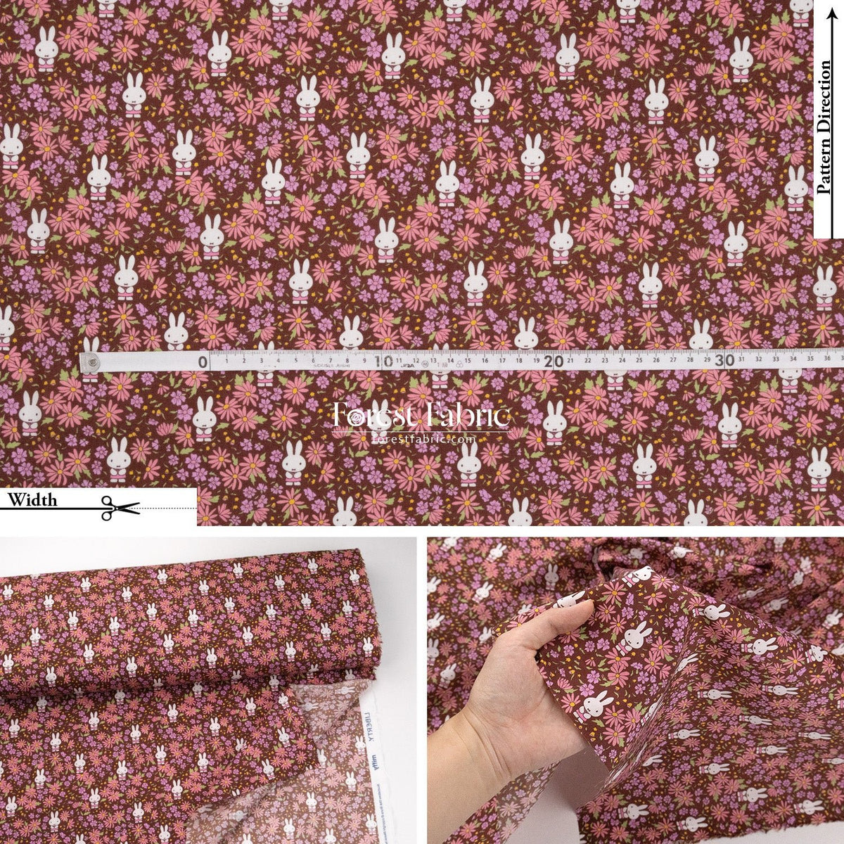 Liberty of London (Cotton Tana Lawn Fabric) - Miffy PRAIRIE DAY - FO:REST Fabric 布恩堂Liberty fabrictana lawnjapanese fabricykk zipper
