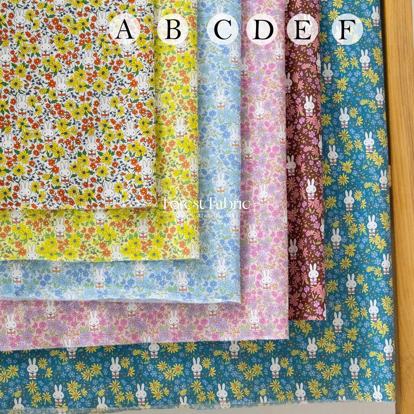 Liberty of London (Cotton Tana Lawn Fabric) - Miffy PRAIRIE DAY - FO:REST Fabric 布恩堂Liberty fabrictana lawnjapanese fabricykk zipper