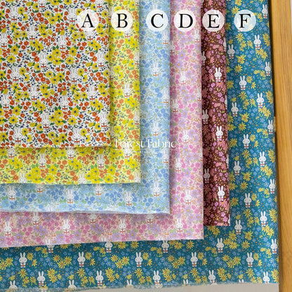 Liberty of London (Cotton Tana Lawn Fabric) - Miffy PRAIRIE DAY - FO:REST Fabric 布恩堂Liberty fabrictana lawnjapanese fabricykk zipper