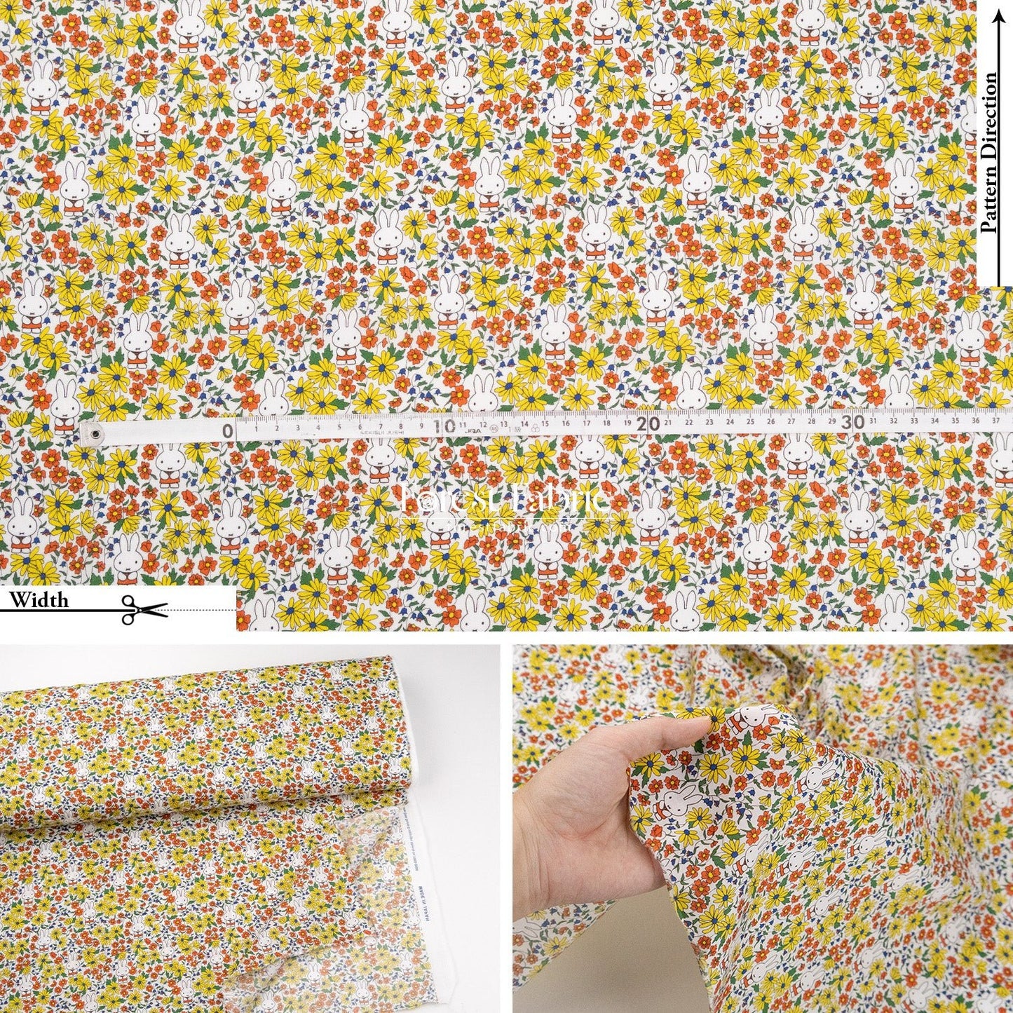Liberty of London (Cotton Tana Lawn Fabric) - Miffy PRAIRIE DAY - FO:REST Fabric 布恩堂Liberty fabrictana lawnjapanese fabricykk zipper